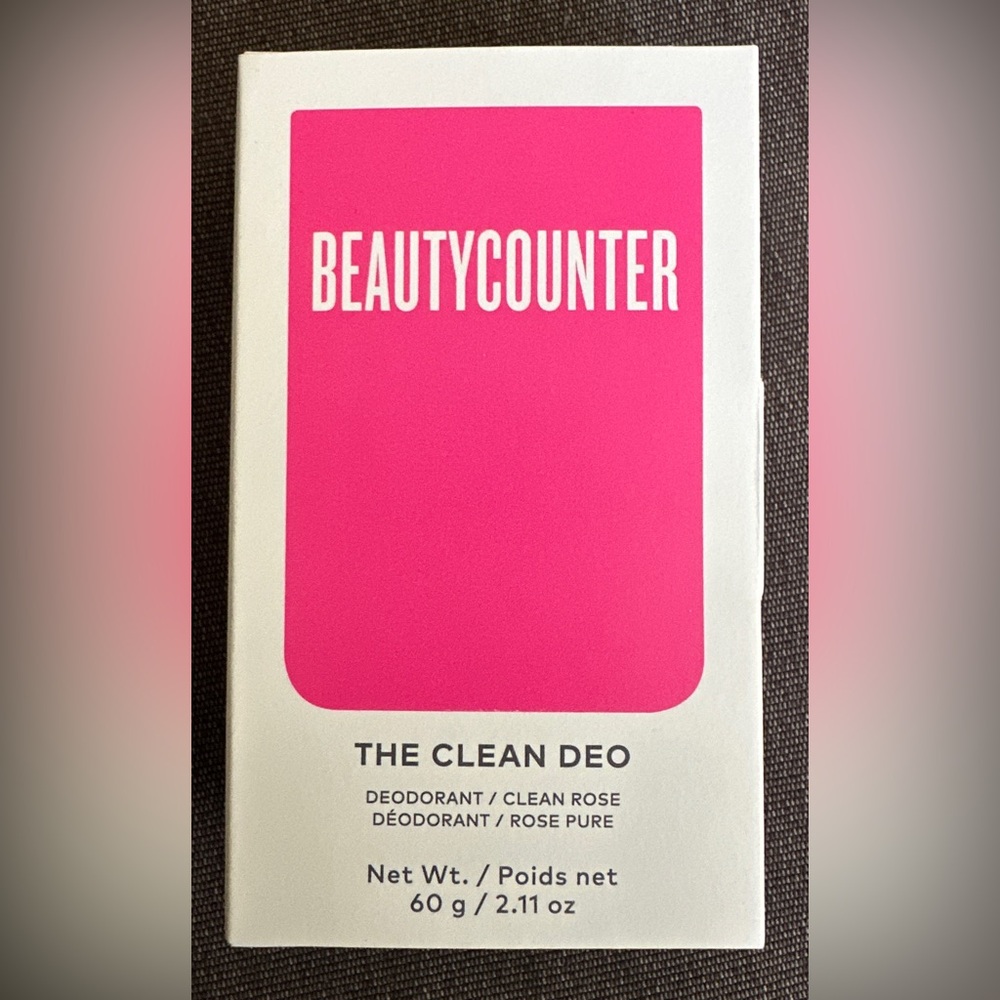 NIB Beautycounter The Clean Deo - 60 g/2.11 oz - Clean Rose Made In USA